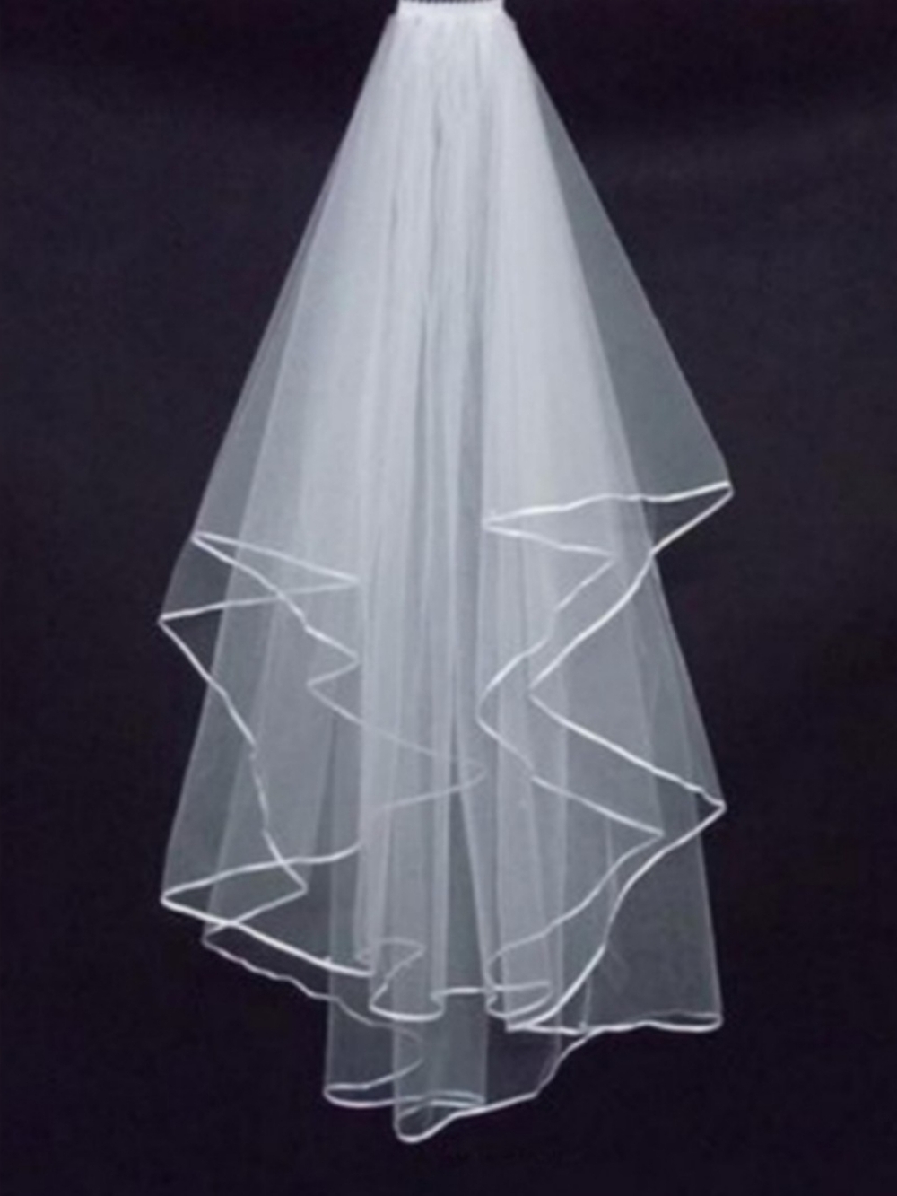 New White Layered Wedding Veil